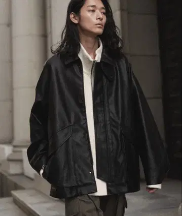 WYM ARTIFICIAL GRAIN MILITARY BLOUSON