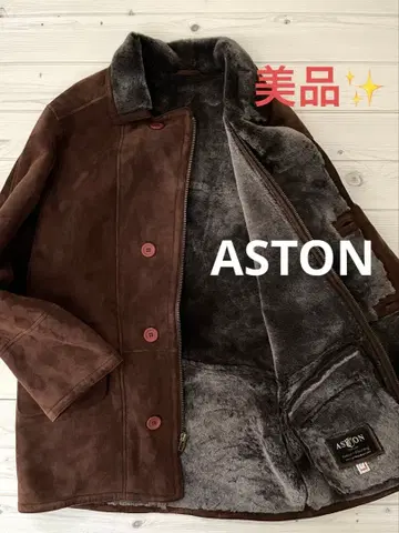ASTON 아스톤 리얼 램스킨 무스탕 코트 가죽 자켓 미국제