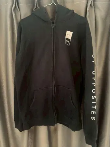 RVCA 풀 집업 후드티 블랙 L 사이즈