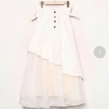 라벨에튀드 턱프릴 볼륨 튤 데님 스커트 FREE 사이즈