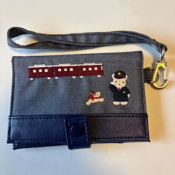 패밀리아 한큐 콜라보 자수 디자인 패스 케이스 교통카드 지갑