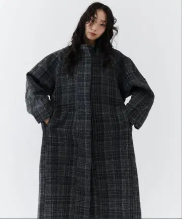 [시착만 한 상품] 클래식 체크 롱 코트