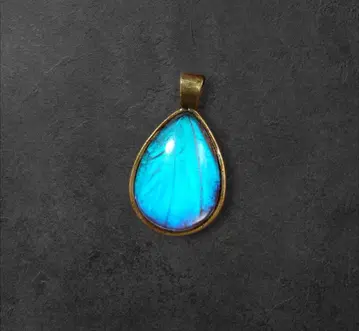 숲의 보석! 진짜 모르포 나비 깃털 드롭 탑