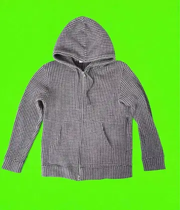 모드 체크 무늬 후드 부착 후드티 레이어드 캐주얼