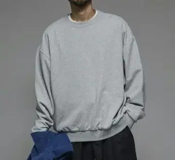 Firsthand 배색 크루넥 맨투맨 / 더블 페이스