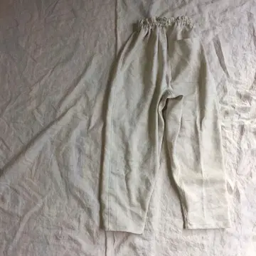 린넨 울 조금 긴 몸빼 아이보리