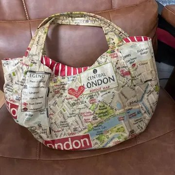 런던 지도 디자인 토트백