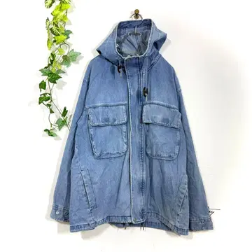 GU 데님 마운틴 파카 L 라이트 블루 스트릿 집업