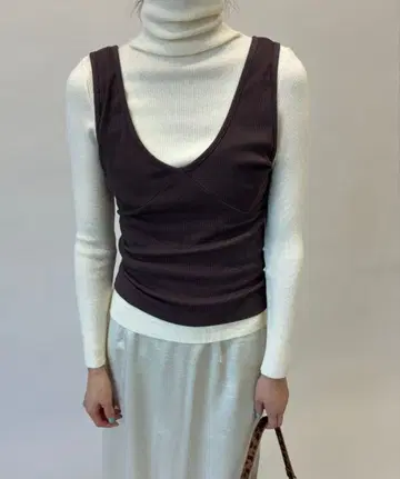 FUULLY STUDIO 뷔스티에 라이크 레이어드 탱크탑