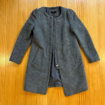 H&M 그레이 노카라 코트