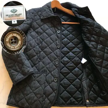사용 횟수 적음 빔즈 퀼팅 자켓 울 헤링본