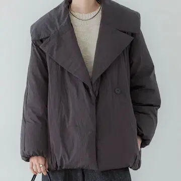 crewre 크루레 더블 브레스트 다운 자켓 2 ( M ) 차콜 그레이