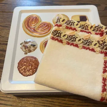 치카자와 레이스 빈 캔 포함 유하이무 테 케베크 손수건 아이보리