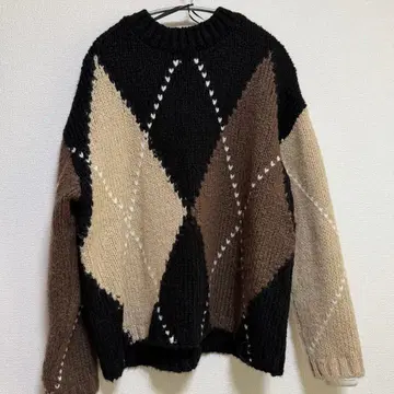 [ 중고 ] ZARA 아가일 니트 스웨터 S