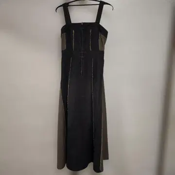 PAGEBOZY 데님 오버롤 스커트 블랙/카키