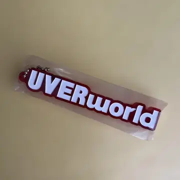UVERworld 아크릴 블록 키링 클리어 레드