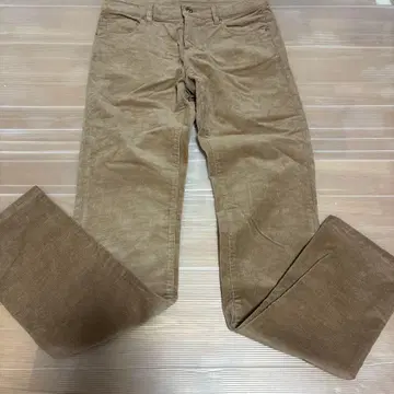 라코스테 여성용 새상품 코듀로이 팬츠 스트레이트 베이지 M 사이즈