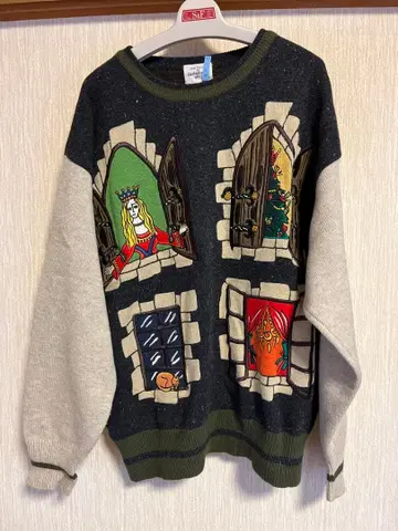 까스텔바작 창문 디자인 니트 스웨터