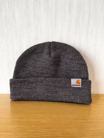 레어품 Carhartt STRTAS HAT LOW 다크 그레이 니트 모자