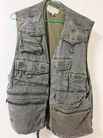 메쉬 포켓 부착 낚시용 조끼