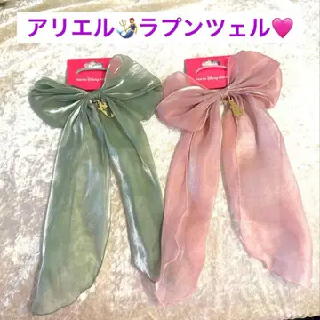 새상품 디즈니 프린세스 빅 리본 머리끈 라푼젤 아리엘 인기