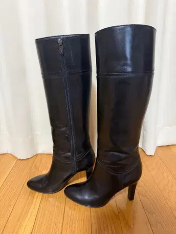 긴자 카네마츠 천연 가죽 롱 부츠