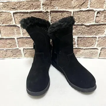 스케쳐스 부츠 22cm 블랙 보아 퍼 방한 통굽 미사용급