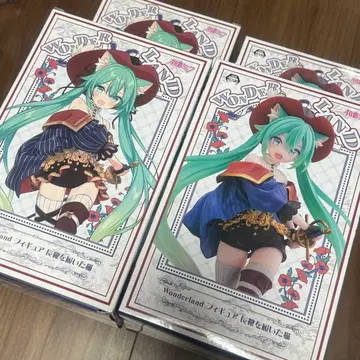Wonderland 장화 신은 고양이 하츠네 미쿠 피규어 4개 세트