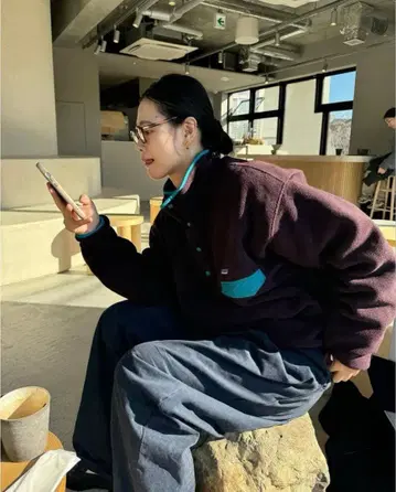 새상품급 Patagonia Synchilla snap t XL 네이비