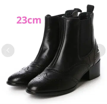 piedi nudi 가죽 사이드 고어 부츠 천연 가죽 23cm