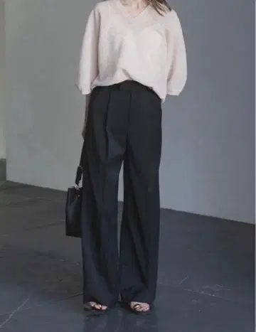 NOBLE 에스테 트윌 스트레치 슬랙스 팬츠 블랙 36