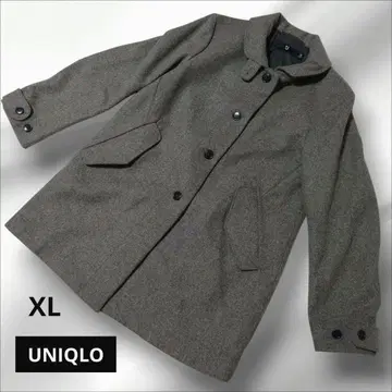 유니클로 +J 질 샌더 울 코트 체스터 코트 브라운 XL