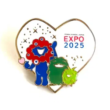EXPO2025 미야쿠미야쿠&모리조 키키로 핀 배지 친한 사이