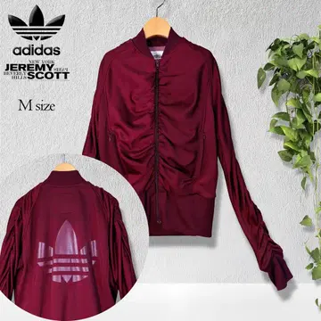 [레어] 아디다스 제레미 스콧 셔링 트랙 자켓 M 빨간색