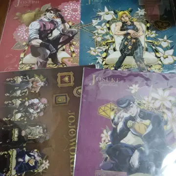 제일복권 죠죠 클리어 포스터 4종 세트