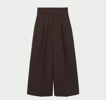 PLST 울 블렌드 턱 와이드 팬츠 XS 다크 브라운
