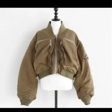 미사용 새상품 searoomlynn MA-1 오버사이즈 숏 카키