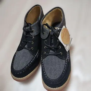 새상품 마조에르 스웨이드와 트위드의 하이컷 신발 블랙과 그레이 24cm