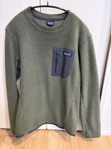 patagonia R1 에어 크루 카키 (그린) S