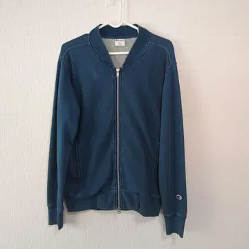 챔피온 리버스 위브 인디고 지퍼 맨투맨 가디건
