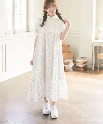 당일 발송 Areeam Disney 사랑스러운 고양이 마리 플라워 원피스