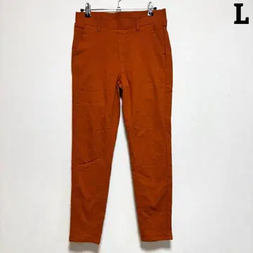하의 오렌지 L 컬러 팬츠 허리밴딩 바지 스트레치 스키니