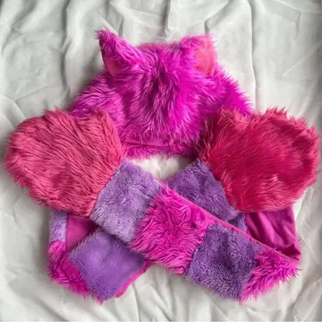 체셔 고양이 머플러 캡