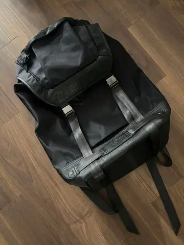 마스터피스 백팩 블랙 천연 가죽 나일론 노트북 PC 수납 가능