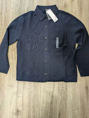 택 포함 새상품 유니클로 밀라노립 셔츠 가디건 네이비 남성용 L 사이즈