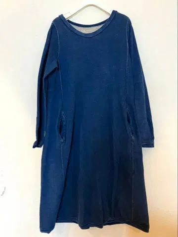 네이비 긴팔 롱 원피스