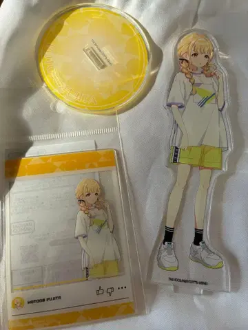 후지타 코토네 아크릴 스탠드 B 레슨복 클리어 카드 하자품