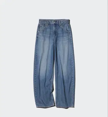 UNIQLO 배기 커브 청바지 데님 블루 24