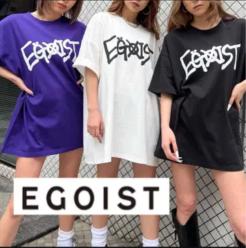 에고이스트 egoist 프린트T셔츠 블랙
