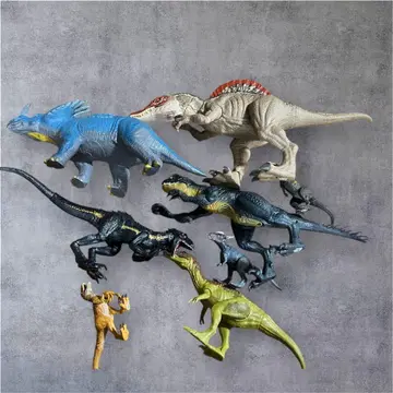 가격 인하 BIG 공룡 피규어 세트 (트리케라톱스, 스피노사우루스) 8체